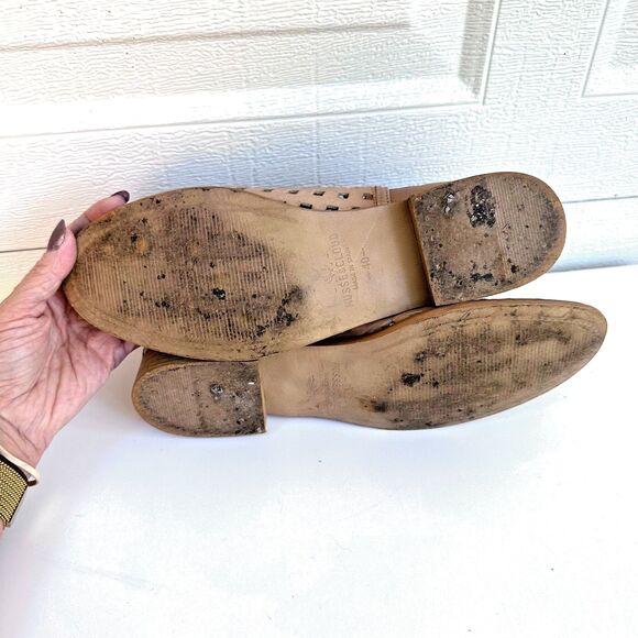 Musse & Cloud Caila Argento Ankle Booties Women's EUR 40/US 9 Perforated Tan - Picture 5 of 12